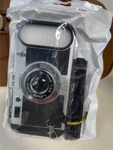 Funda de teléfono en forma de cámara 3D cruzada divertida compatible con iPhone 14 Pro Max, compatible con Apple 13 con cordón, compatible con iPhone 11/12/X/Xs/Xr/Xs Max resistente al agua, a los golpes y a los arañazos