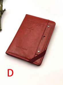 1 pieza Portapassaporte y estuche para tarjetas multifuncional, Funda de pasaporte de piel sintética, Adecuado para viajes, escuela, vacaciones, viajes de negocios, unisex, esencial para mujeres viajeras