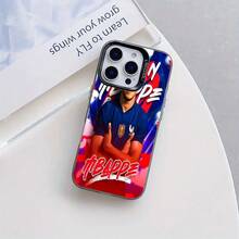 Funda de teléfono de fútbol Mbappé compatible con iPhone 17 16e 16 15 14 13 12 11 Mini Pro Max Air X XR XSMAX 8 7 Plus, cubierta trasera mate anti-caída - Mezcla de colores - Ver 2