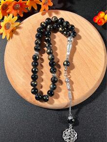 1 件斋月多色玻璃珠 Tasbih 带银饰，伊斯兰宗教仪式，收藏家信仰配件，斋月念珠必备 - 彩色 - 查看 7