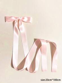 1pc Women's Hair Accessories, Minimalist Fashion Bow Hair Clip, Elegant Ballet Style Ribbon Hair Clip, Sweet & Cute Hairpin, Suitable For Daily Use, Claw Clips