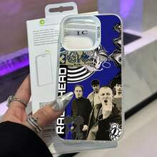 Funda de teléfono de diseño de moda vintage Radiohead para 17 16 15 14 13 12 11 Pro Max Plus color aire a prueba de golpes cubierta trasera plateada - Z7 - Ver 4