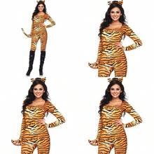JIEXILeg Avenue Women's 2 Piece Wild Tigress Catsuit CostumeCJEMH - 小中 - 查看 6