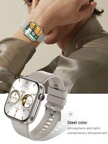 EIGIIS 男女适用二合一智能手表，内置耳塞 - 远程摄像头控制、音乐播放、天气查看、秒表、多种运动模式 - 理想的节日礼物，运动手表 | 双屏手表 | 可充电电池，兼容 和 Android - 彩色 - 查看 16