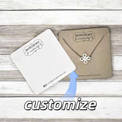 Customized Necklace Cards, Print Your Own Logo | Over 20 Sizes | Personalized Jewelry Display Packaging Labels, Suitable For Necklaces, Bracelets, Earrings