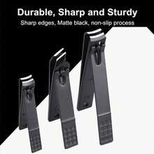 TOSANI - Kit Profesional de Manicura y Pedicura 15 en 1 de Acero Inoxidable con Estuche Negro para Viaje - Multicolor - Ver 7