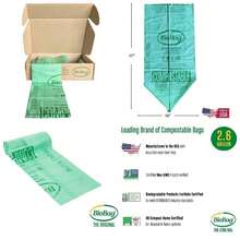 USA la bolsa compostable, 2.6 galones, unidades totales, certificadas, bolsas compostables de cocina para chatarra de alimentos, compatible con cubos de compostaje de cocina - 100 unidades (paquete de 1) + 100 unidades - Ver 1