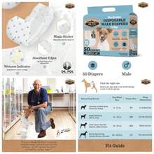 - Paales para Perros Macho, superabsorbentes, Transpirables, a Prueba de Fugas con indicador de Humedad, XS, 50 Unidades - Talla XS de cintura 6-13 pulgadas - Ver 1