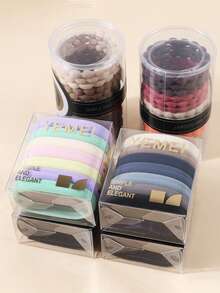 1 Jar Woven High Elastic Hair Ties, Thick Hair Bands For Ponytail, Hair Accessories ,Ponytail Holders ,Hair Elastics ,Hair Rubber Bands ,Scrunchies ,Hair Rope