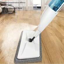 360 ° Rotating Ultra-Fine Fiber Spray Mop With 4 Reusable Pads And Scrapers - Long Handle For Easy Cleaning Of Hardwood, Veneer Flooring, Tiles, And Wood - Dry And Wet Dual-Use, Gray Replacement Fabric Included, Stainless Steel Structure, Suitable For Hardwood Flooring Mop, Home Cleaning Tool, Ergonomic Design, Durable Cleaning Tool, Dry And Wet Dual-Use Mop, Busy Home, Floor Cleaning, Compact Design, Sturdy Structure, Busy Professionals - Multicolor - View 7