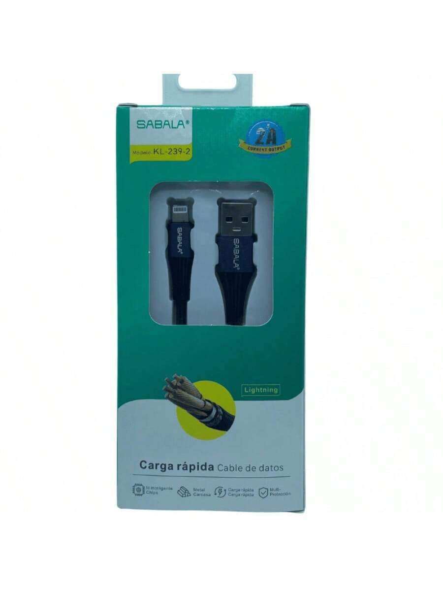Cable REFORZADO SABALA KL-239-2, 1M, USB-IP