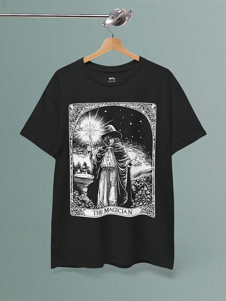 The Magician Tarot Card T-Shirt Gothic Occult Clothing - Style1 - View 1