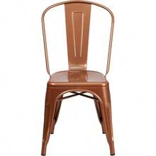 Commercial Grade Copper Metal Indoor-Outdoor Stackable Chair - Copper - View 5