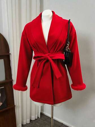 Blusa de mujer de unicolor con cuello en V retorcido, adecuada para citas, vacaciones, cumpleaños, fiestas, otoño/invierno