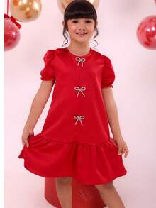 Vestido de princesa lacinho Babado com Tule