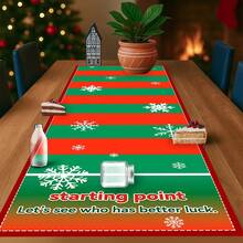 1pc Rolling Game Score Scroll, Durable Polyester Holiday Game Board For Family Gatherings, Winter Festive Decorations, No Electricity Needed, Christmas Party Decorations, Festive Table Setting, Playful Design, Easy Setup Game, Games, Board Games - Multicolor - View 9