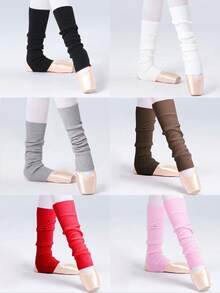 1/3/6 Paar Damen bunte Beinstulpen, vielseitige Ballett-/Lateinamerikanische Tanzbeinabdeckungen, stilvolle gestrickte Beinmanschetten für Frühling, Herbst, Winter, gemütlich - Verschiedenfarbig - Übersicht 5
