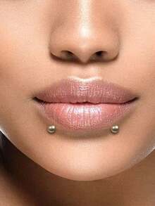 Set de pegatinas de nariz y labios falsos, joyas de perforación facial falsa sin perforación de acero inoxidable, pegatinas desechables para labios, nariz y cejas - Pegatinas - Ver 4