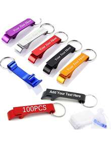 Móc khóa mở nắp chai bằng kim loại nhẹ, khắc chữ theo yêu cầu (kèm túi đựng), nhiều màu sắc - Khắc chữ cá nhân hóa, thích hợp cho đám cưới, sự kiện doanh nghiệp, quà tặng tiệc tùng, quà tặng khuyến mãi. - Màu Hồng Tươi - Xem 4