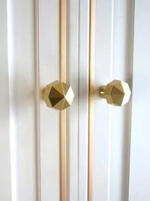 1/2/4 Pieces Of Gold Handles, Light Luxury And Elegant Cabinet Handles, Home Decoration Hardware Handles, Modern Simple Drawer Handles, Shoe Cabinet And Dressing Table Single Hole Knobs, Including Screws, Very Suitable For Kitchen And Furniture Decoration - Gold - View 3