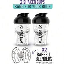2 Pack 20oz Shaker Bottles With Stainless Steel Balls, Leakproof Odor Resistant For Protein Shakes, Gym & Travel, Durable For Daily Use, Easy To Clean, Perfect For Fitness Enthusiasts, Halloween Gift For Athletes, Essential Workout Accessories - Xóa Prime - Xem 3