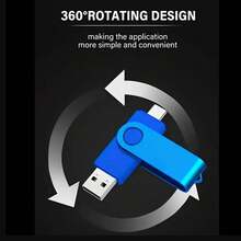USB Flash Drive OTG 2in 1 USB 2.0 & Type C & Micro USB Pen Drive128GB 64GB 32GB 16GB 512MBPendrive Flash Drive, Cute USB Flash Drive, Data Transfer, Portable Storage, Sleek Design, Compact Flash Drive, Sturdy Construction, Highspeed Transfer, Micro USB Drive, Dual Interface Drive, Usb Flash Drive, Usb Drive, Usb Flash Drive Gb On Offer, Gb Usb Flash Drive, Usb Drive Flash, Usb Flash Drive Bulk, Flash Drive, Type C Usb Flash Drive, Usb Drive., Dual Flash Drive, Mini Usb Flash Drive - Blue - View 5