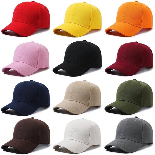 1pc Unisex Solid Color Versatile Golf Outdoor Camping Baseball Cap