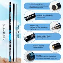 13MM Billiards Rod 1/2 Split Head Head Billiards Ball Nine Ball Ball Ball Room Special American Member Bar Black Octopal Billiards Rod