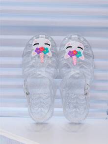 卡通儿童包头凉鞋，女童透气水晶果冻鞋，休闲可爱公主鞋，适合度假