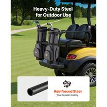 Golf Cart Bag Holder, 53.9 X 7.7 X 2.4 Inch, Compatible With Most 2+2 Golf Cart Rear Seat With 1.2-Inch Square Tubes, Adjustable Rear Seat Carts Club Holder With Strap, No Drilling Required - 53,9 x 7,7 x 2,4 inch - Xem 6
