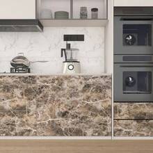 1 Rolle Braun Marmor Textur Muster Tapete Aufkleber, Heim Dekoration Wandpapier, geeignet für Schrank, Tisch, Möbel Rückwand Erneuerung, selbstklebende abnehmbare Tapete 40cm x 100cm/300cm/500cm/1000cm