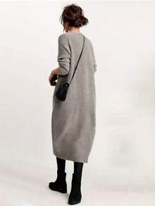 Women Long Dresses - Gray - View 3
