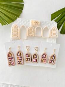 Books Clay Cutters, Polymer Clay Cutters For 3D Bookshelf Clay Earrings Jewelry Making, Back To School Book Clay Cutters For Polymer Clay Jewelry Earrings, Miniature Clay Jewelry Cutters