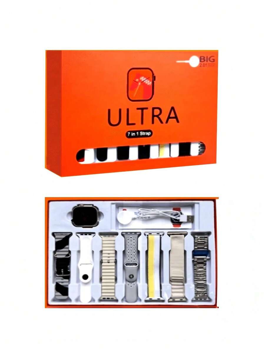 Reloj inteligente,straps monitoreo de salud carga inalámbrica de llamadas Bluetooth Smartwatch - Blanco - Ver 1