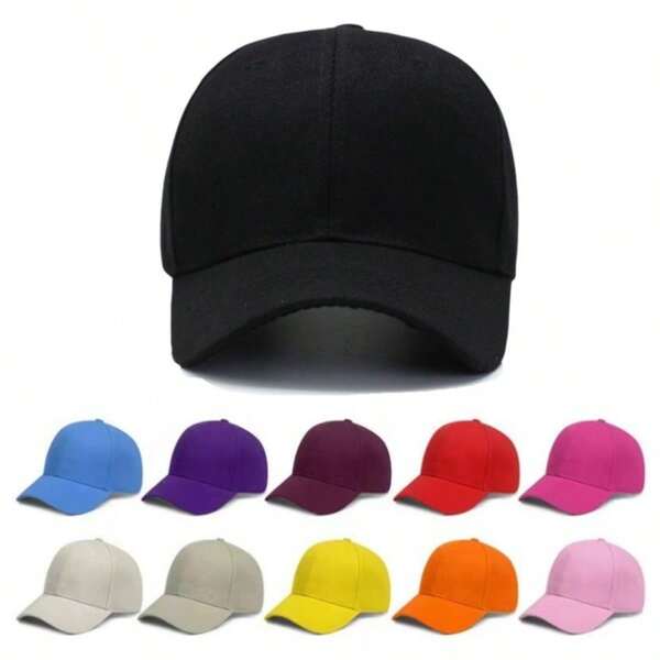 1pc Unisex Solid Color Versatile Golf Outdoor Camping Baseball Cap
