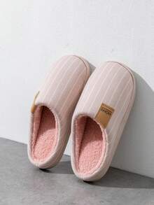 Pantuflas suaves y cómodas de felpa para otoño/invierno, zapatos de interior con suela de TPR antideslizante, pantuflas de dedo cerrado para hombres y mujeres, pantuflas suaves y cálidas, zapatos de casa de estilo sencillo