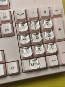 30 件可爱美甲打字工具 - 可选择可爱猫头或俏皮猫爪设计，仅限单一款式（无混合），非常适合在打字时保护指甲 - 彩色 - 查看 5