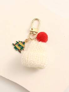 1 PC Chaveiros com tema de Natal, flocos de neve, caixas de presente de Natal, renas, sinos de Natal, pingentes artesanais de Papai Noel, acessórios, chapéus de malha, chaveiros, árvores de Natal, bonecos de neve, pequenos presentes de Natal, adequados para presentear, diariamente requintados e fofos