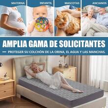 Protector de Colchn Cmodo y Transpirable, Protector Cubre Colchn Impermeable para La Proteccin del Colchn, Resistente A Los caros del Polvo Gris, King - Gris - Ver 9