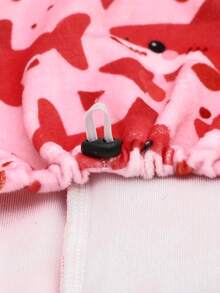 1pc Cute 3D Shark Fin Super Adorable! Red Shark Print Pet Four-Legged Jumpsuit, Warm And Comfortable, Suitable For Autumn And Winter Wear, Fits Small And Medium Dogs - Multicolor - View 8