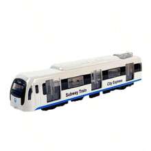 1 件模拟灯光和声音效果，地铁惯性儿童模型玩具车，坚固耐用，可开门男孩玩具 - 彩色 - 查看 10