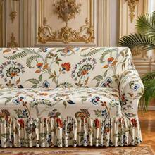 1pc Vintage Floral Pet Proof Sofa Cover, Breathable All-Season Universal Stretch Printed Dust-Proof Sofa Slipcover (Pillow Cover Not Included)