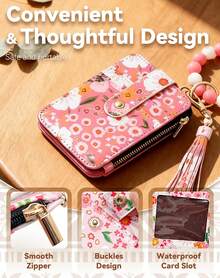 Women's Boho Beaded Wallet, Boho Style Beaded Tassel Keychain Wallet, Beaded Wallets For Women, Bracelet Wallets - màu đen - Xem 7