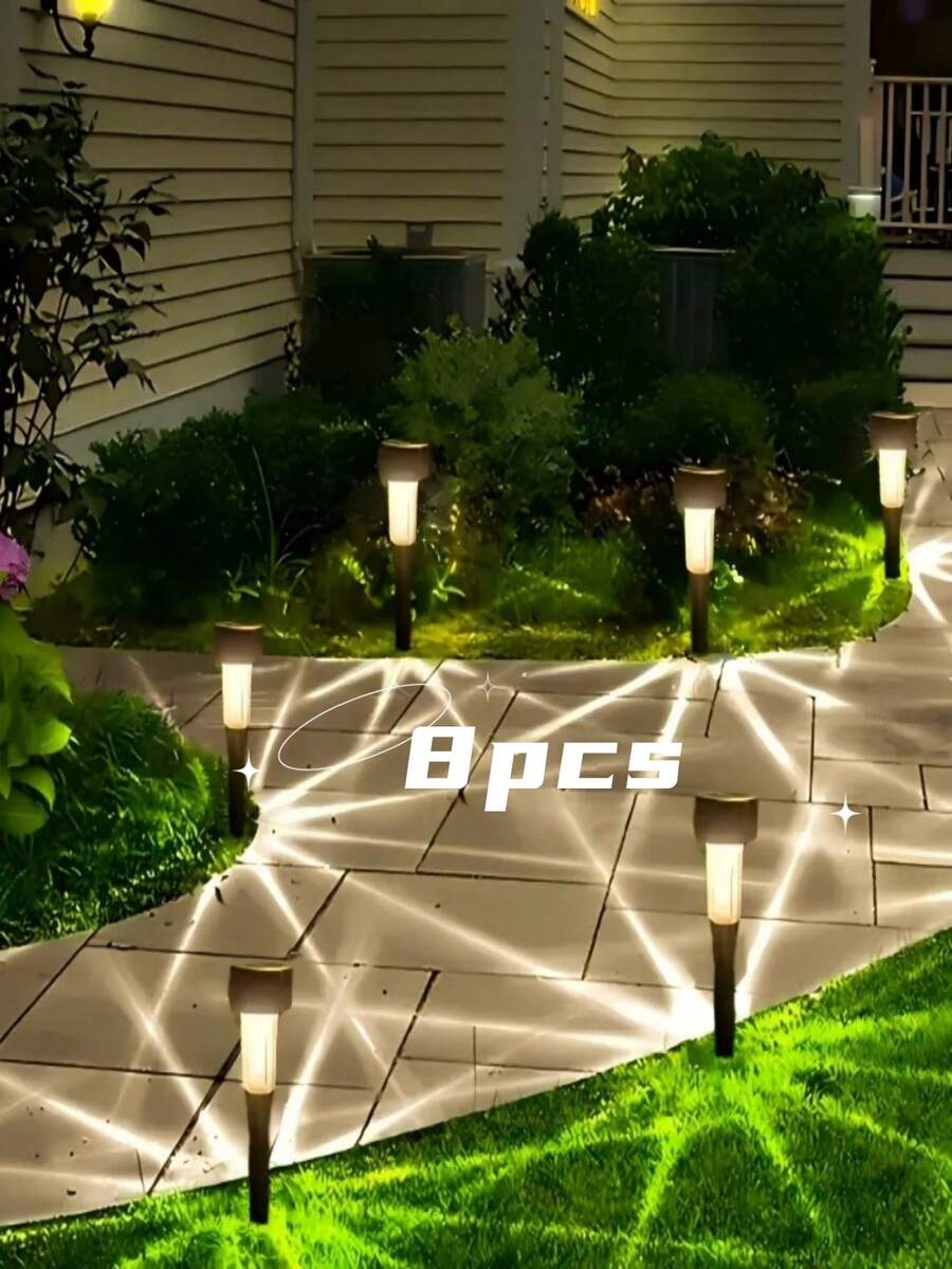 Solar LED Lights, Outdoor Solar LED Lawn Lights, Solar Landscape Decorative Lights, 35 Milliamperes,Waterproof And Durable. They Are Suitable For Courtyards, Lawns, Paths, Decks, Driveways And Gardens, As Well As For Decorating Festival Parties And Garden Walkways. - ánh sáng ấm áp - Xem 1