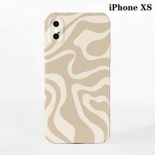 1pc Minimalist Asymmetrical Patchwork Pattern Glossy Hard Shell Phone Case, Suitable For IPhone 11/12/13/14/15/16 Pro Max