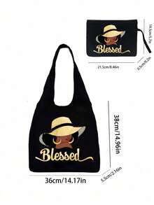 Set de 2 bolsas de regalo para maestros, bolsa de tela personalizada para dama de honor, boda, maquillaje, bolsa ligera de compras, bolsa de almacenamiento versátil para el Día del Maestro, adecuada para almacenamiento de cosméticos de mujeres, dormitorio universitario, viajes de mujeres, bolsas de regalo, bolsas de cosméticos con estampado de letras coloridas y divertidas, regalos para maestros de regreso a clases, regalos para hermanas, mejores regalos para maestros, regalos de cumpleaños, regalos de aniversario, regalos de graduación