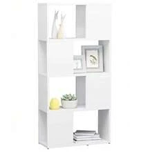 Regal/Raumteiler, weiß, 60x24x124,5