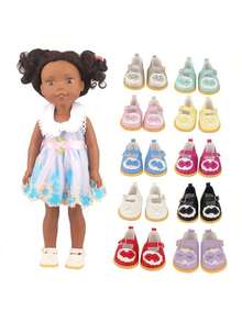 20cm Doll Shoes, 5cm Long Doll Shoes Fit 14 Inch Reborn Baby Dolls, Realistic Dolls, Butterfly Card Decor Doll Shoes Accessories, Halloween, Christmas Gifts, Infant, Girl, Boy Toys, Christmas Stocking Stuffers, Holiday Party Decor, Collectibles - Multicolor - View 4