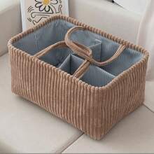 Giỏ đựng đồ dung tích lớn nhiều ngăn phong cách Bohemian - Túi đựng tã polyester, túi đựng quần áo có thiết kế mở túi đựng đồ cho bố mẹ với sọc trắng và xám, thùng đựng đồ dùng gia đình bằng vải dệt thoáng khí dành cho các bậc cha mẹ bận rộn - Nhiều màu - Xem 7