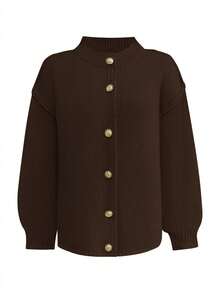 2025 Autumn/Winter New Button Front Oversized Cardigan Spring Casual Y2k Knit Sweater Holiday Halloween Clothes Christmas Clothes Going Out Outfit Back To School Everyday Streetwear Autumn Winter Women Clothes